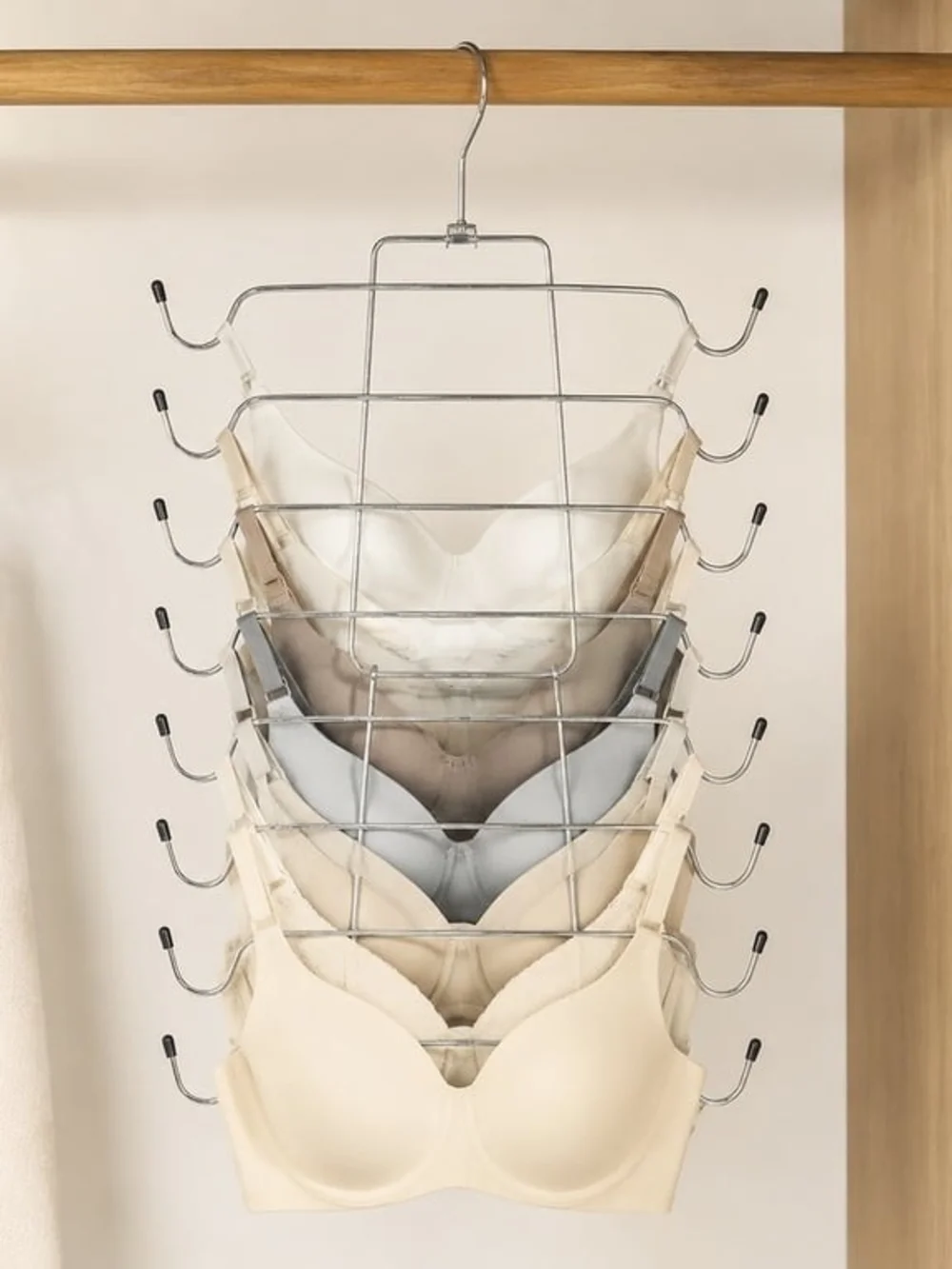 Set of 2 Folding Metal Tank Top and Bra Hangers